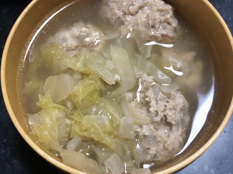合い挽き肉で☆肉団子スープ